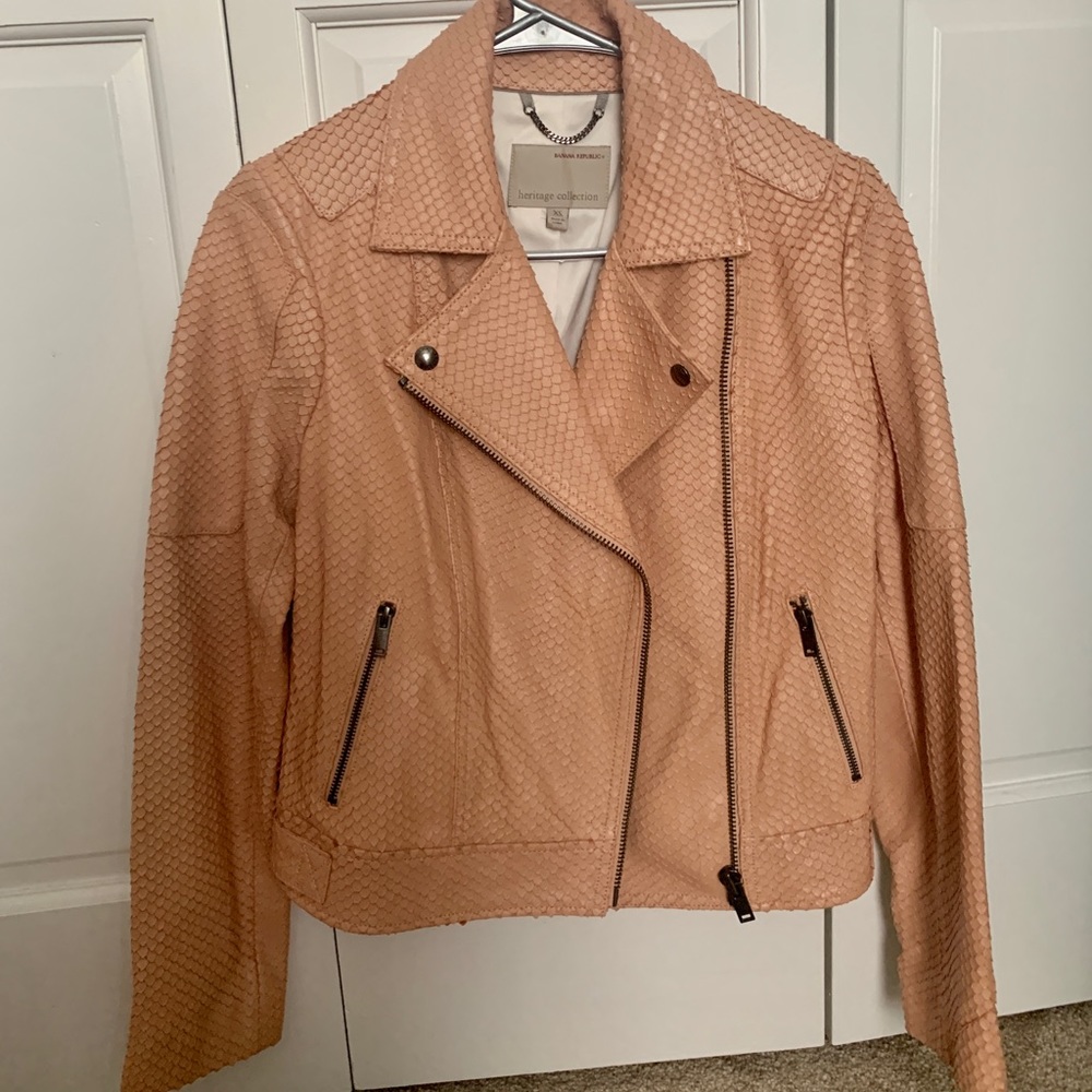 100% Genuine Lamb Skin Women’s Pink Leather Jacket